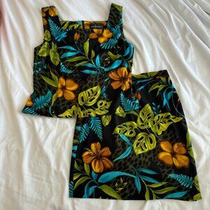 Vintage Tropical Floral Matching Set (Size: 10P)